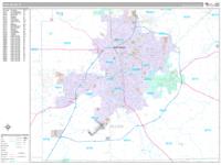 Fort Wayne Indiana Zip Code Wall Map Basic Style By MarketMAPS MapSales
